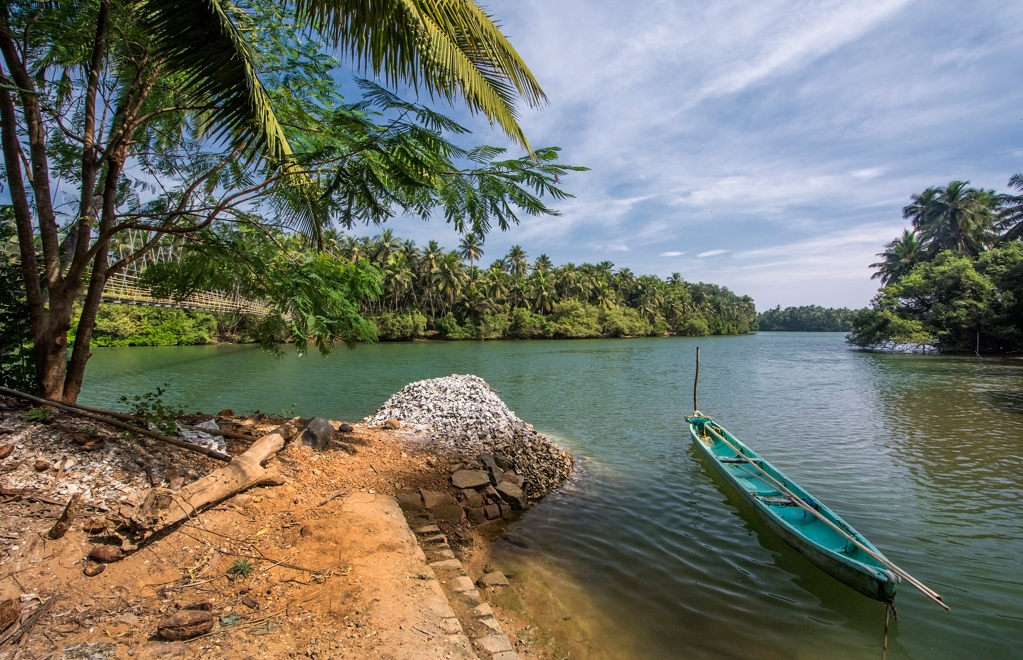 Private boat, SaffronStays Suvarna Sangam, udupi, Explore, Backwaters of Karnataka