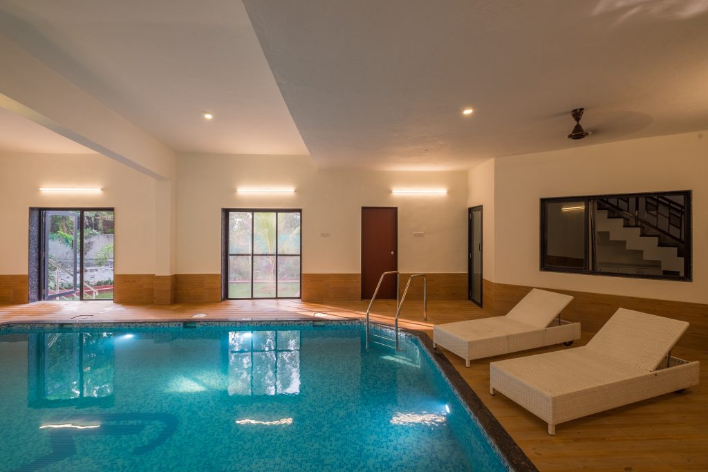 indoor pool, pool area, pool villa near Mumbai, pool villa in Panvel