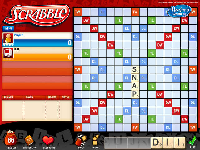 Scrabble online game