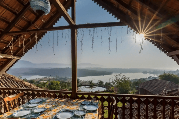 Lake view from villa serene peaceful