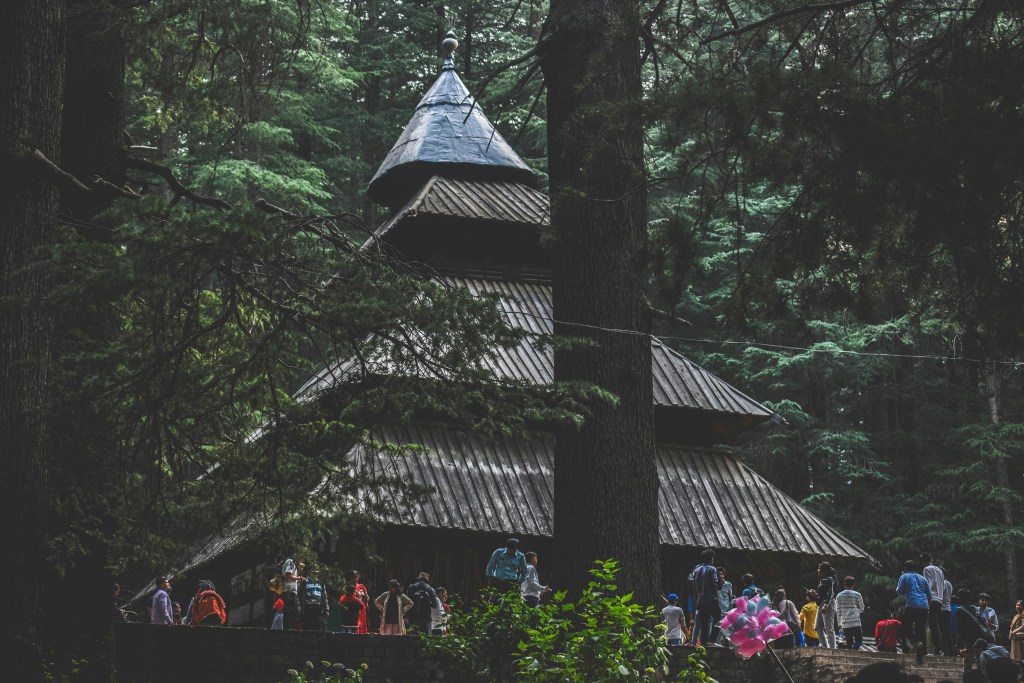 16th-century Hadimba Devi Temple pagoda surrounded by dense cedar forest in Manali, Himachal Pradesh