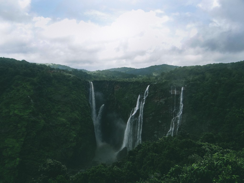 Zenith Waterfall near Khopoli visible only during monsoon, Raigad district Maharashtra